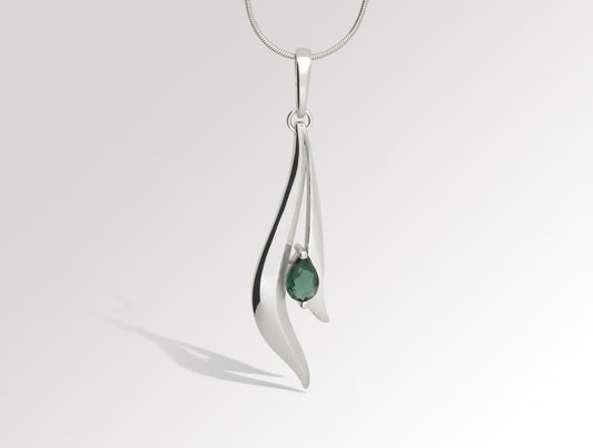 Amethyst and Blue Topaz pendant in sterling silver by Joryel Vera, style P7326 - view 2