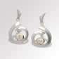 Amethyst and Citrine earrings in sterling silver, style E8469 - view 2