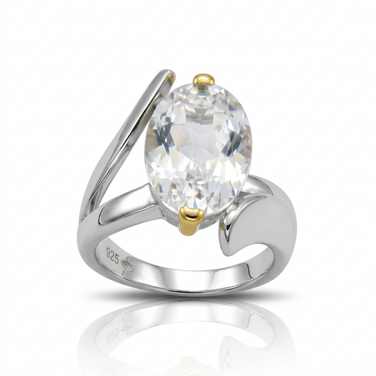Gemstone Ring in 925 Sterling Silver