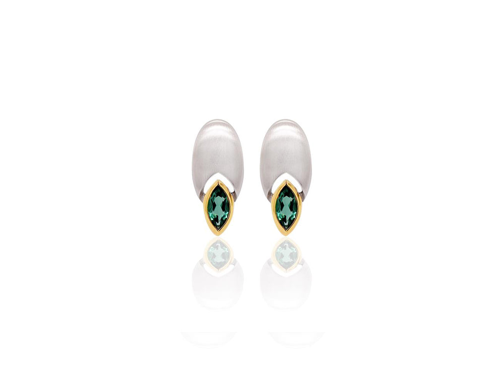 Amethyst and Blue Topaz earrings in sterling silver, style E5823