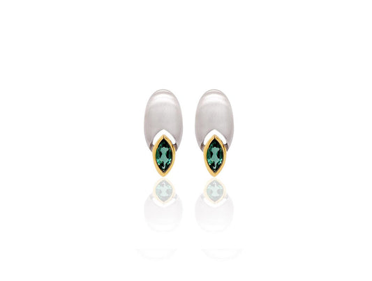 Amethyst and Blue Topaz earrings in sterling silver, style E5823
