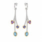 Amethyst and Blue Topaz earrings in sterling silver, style E8435
