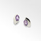 Oval Gemstone Earring E9298 - E9298 Amethyst - Earring