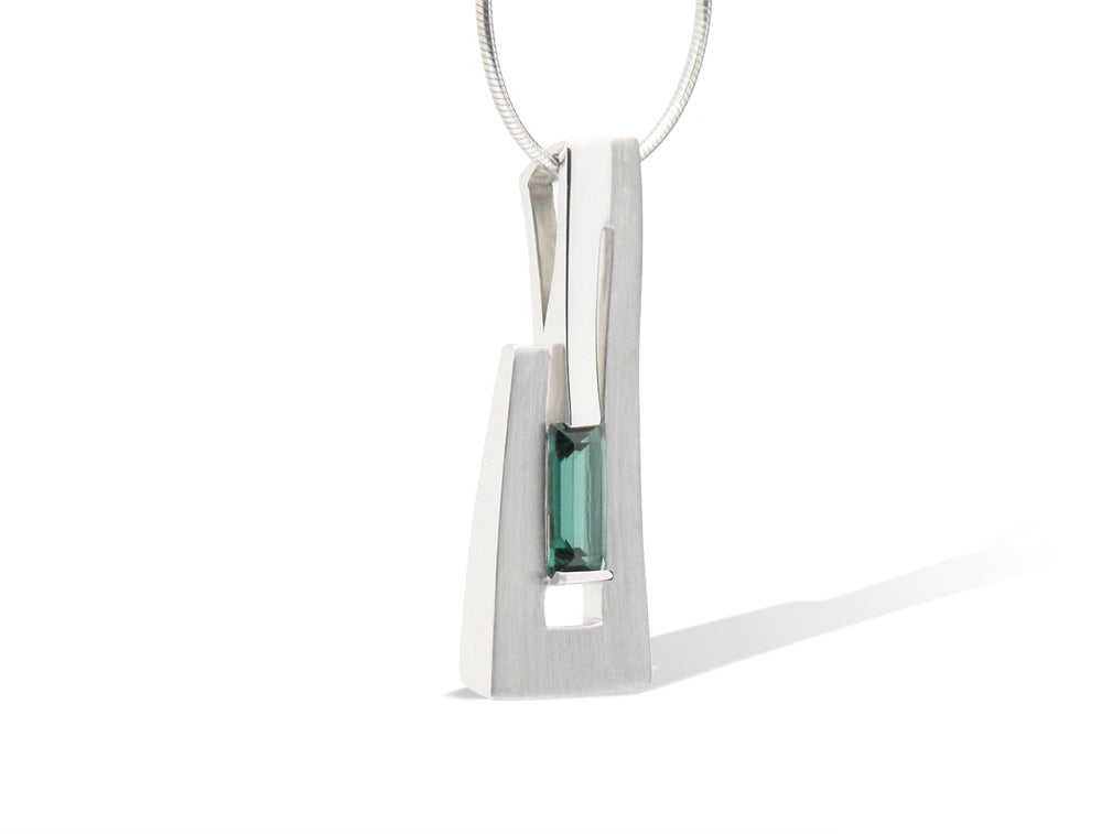 Amethyst and Blue Topaz pendant in sterling silver, style P7313 - view 5