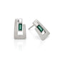 Blue Topaz and Garnet earrings in sterling silver, style E9360 - view 7
