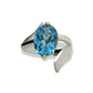 Amethyst and Blue Topaz ring in sterling silver, style R6492 - view 4