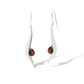 Garnet and Green Quartz earrings in sterling silver, style E9307