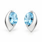 Amethyst and Blue Topaz earrings in sterling silver, style E9298 - view 4