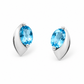 Oval Gemstone Earrings in 925 Sterling Silver | E9298 - view 12