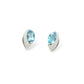 Oval Gemstone Earring E9298 - E9298 Blue Topaz - Earring