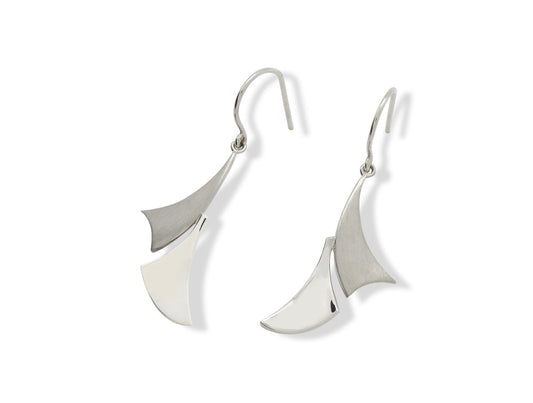 Petals Two Tone Silver Earring *E9294 - Earring