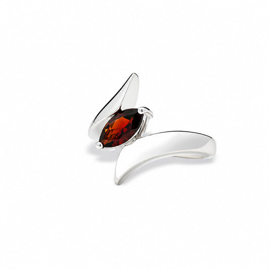 Amethyst and Blue Topaz ring in sterling silver, style R6978 - view 3