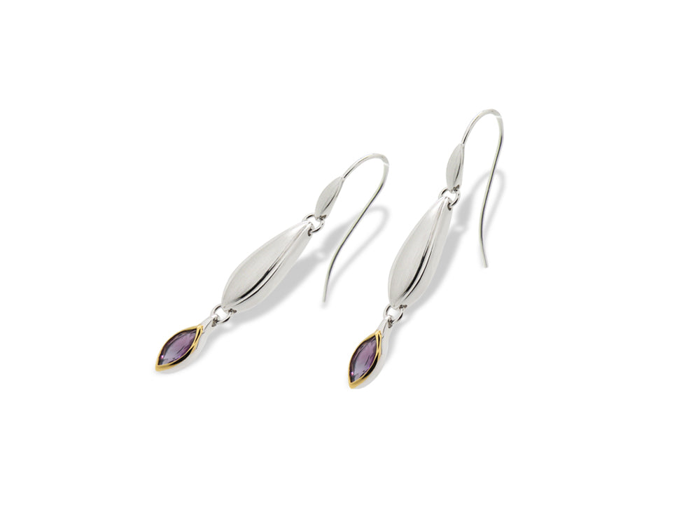 Marquise Gemstone Earring E9344 - E9344 Amethyst - Earring