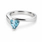 Amethyst and Blue Topaz ring in sterling silver, style R6977 - view 2