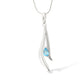 Amethyst and Blue Topaz pendant in sterling silver, style P7326 - view 4