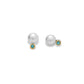 Blue Topaz and Garnet earrings in sterling silver, style E4311 - view 2
