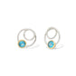 Spiral Circle Gemstone Earring E7798 - E7798 Blue Topaz - Earring