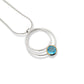 Green Amethyst and Amethyst pendant in sterling silver, style P6476 - view 3