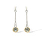 Modern Gemstone Earring E7801 - E7801 (Prasiolite) Green Amethyst - Earring