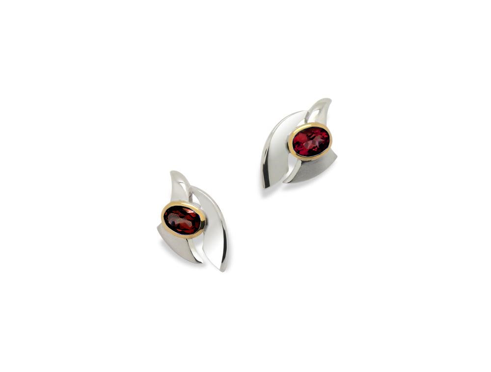 Contemporary Gemstone Earring E9328 - E9328 Garnet - Earring