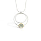 Green Amethyst and Amethyst pendant in sterling silver, style P6476 - view 4