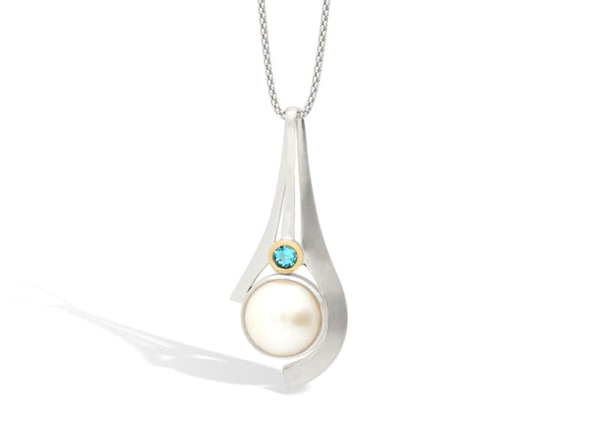 P7361 MABE PEARL & GEMSTONE PENDANT - view 2