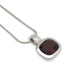 Garnet and Smokey Quartz pendant in sterling silver, style P3991