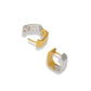 Silver & Gold Huggie E2399 - Earring