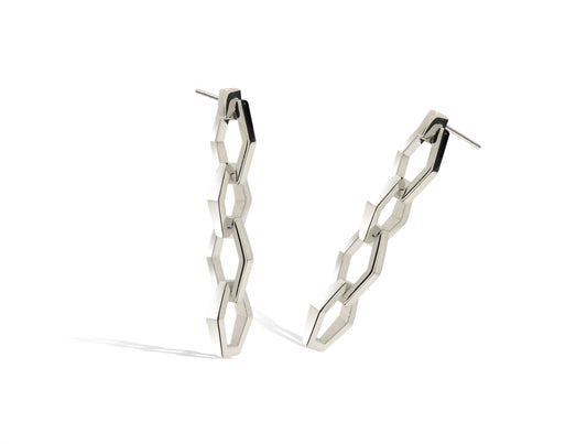 Diamond jewelry set in sterling silver - view 3