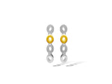 Silver Link Earring E4818 - E4818 SILVER/GOLD PLATED LINK EARRING