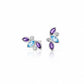 Amethyst, Blue Topaz and White Topaz earrings in sterling silver by Joryel Vera, style E4205