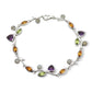 Amethyst and Blue Topaz bracelet in sterling silver, style B1800