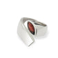 Blue Topaz and Garnet ring in sterling silver, style R3828