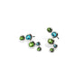 Blue Topaz and Peridot earrings in sterling silver, style E5188 - view 3