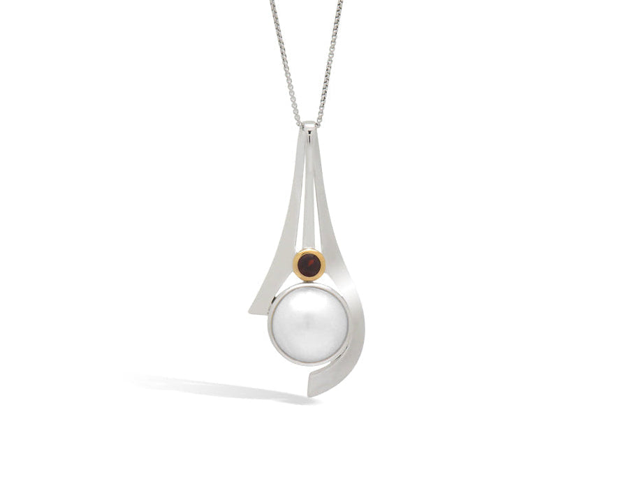P7361 MABE PEARL & GEMSTONE PENDANT - view 3