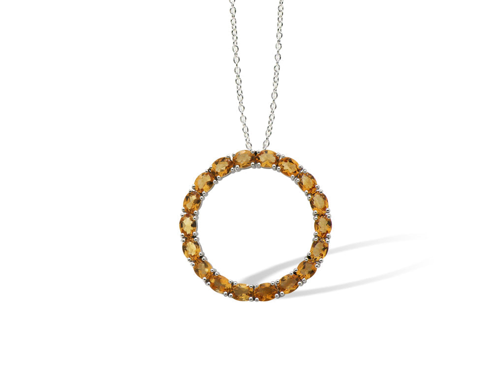 P7369 CIRCLE OF GEMSTONES PENDANT - view 5