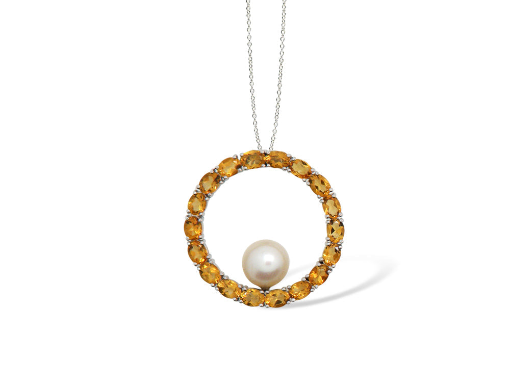 P7371 THE UNITY CIRCLE w/ PEARL PENDANT - view 6