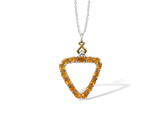 Triangle Gemstone Pendant P7370 - P7370 Citrine - Pendant