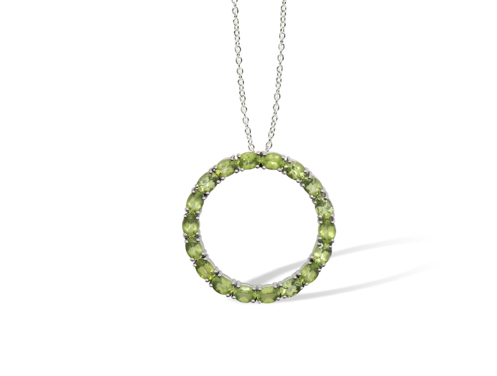 P7369 CIRCLE OF GEMSTONES PENDANT - view 6