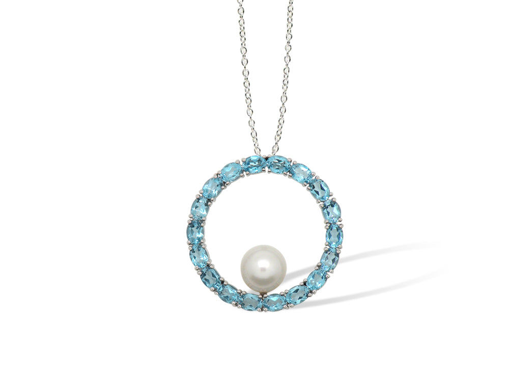 P7371 THE UNITY CIRCLE w/ PEARL PENDANT