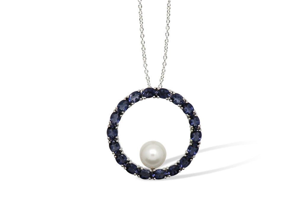 P7371 THE UNITY CIRCLE w/ PEARL PENDANT - view 4
