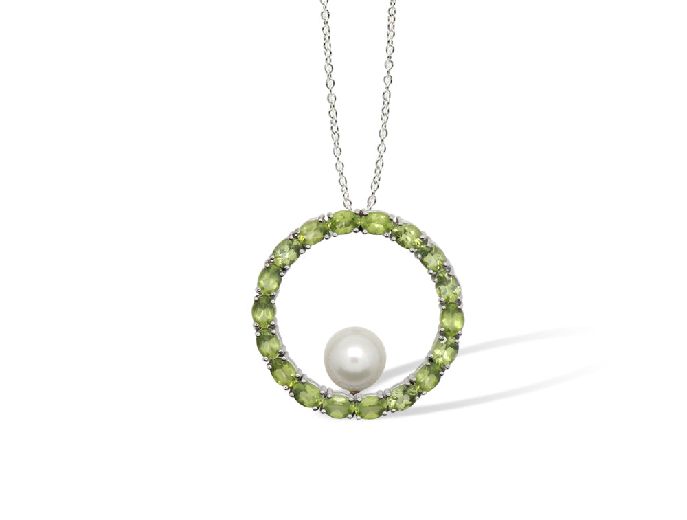 P7371 THE UNITY CIRCLE w/ PEARL PENDANT - view 3