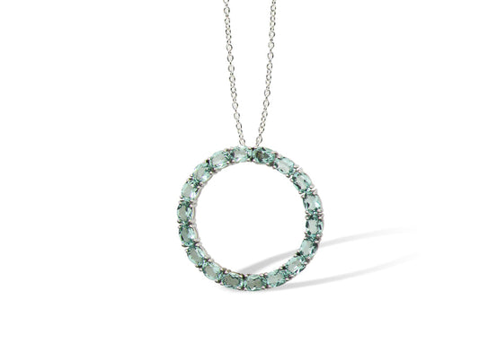 P7369 CIRCLE OF GEMSTONES PENDANT - view 3