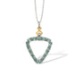 Triangle Gemstone Pendant P7370 - P7370 Green Quartz - Pendant