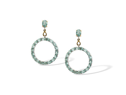 E8461 GEMSTONE CIRCLE EARRING