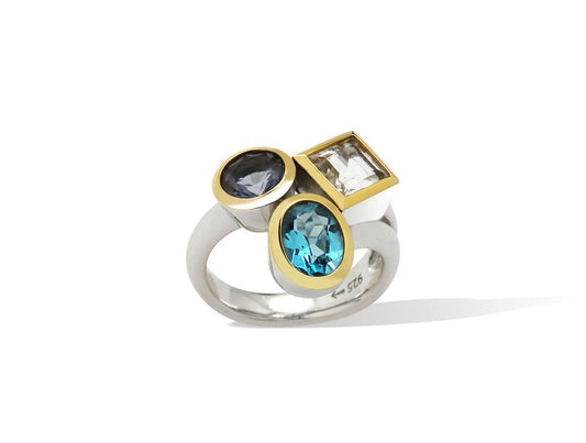 Multi Gemstone Ring R6491 - Ring