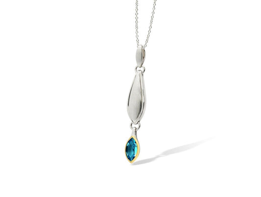 Marquise Gemstone Pendant P7339 - P7339 Blue Topaz - Pendant