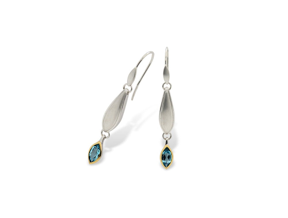 Marquise Gemstone Earring E9344 - E9344 Blue Topaz - Earring