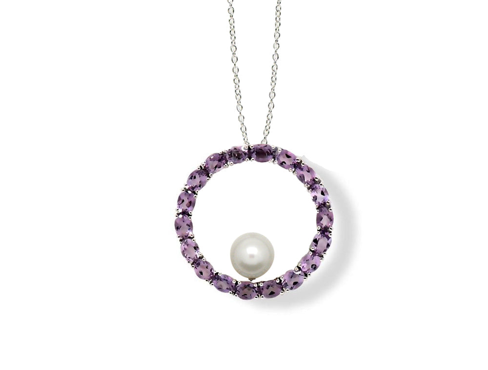 P7371 THE UNITY CIRCLE w/ PEARL PENDANT - view 5