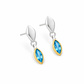 Marquise Gemstone Earrings in 925 Sterling Silver | E9323 - view 4